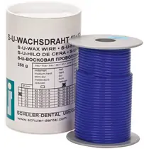 Schuler Dental S-U-WACHSDRAHT - восковая проволока синяя, средней твердости, 4,0 мм, катушка 250 г